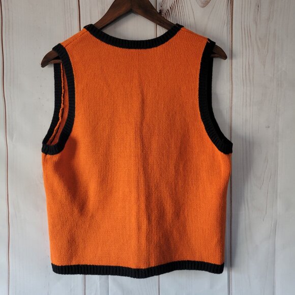 Holiday Editions Women’s S Halloween Knit Beaded & Embroidered Sweater Vest - Picture 2 of 7